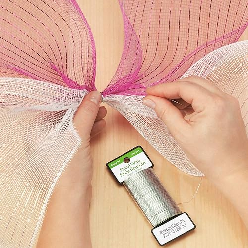 Miniatura 6 de FloraCraft Alambre floral de calibre 26, 270 pies, color plateado brillante