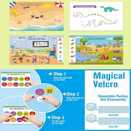 Miniatura 6 de Mis juguetes preescolares, regalo para niños y niñas pequeños, reutilizable, impermeable, libro ocupado, libro silencioso, tablero de actividades,