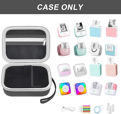 Miniatura 2 de ANKHOH Funda para etiquetadora Memoking T02Phomemo M02M02SM02 ProQ30Spara Ponek Mini impresora de bolsillo, soporte portátil de almacenamiento para