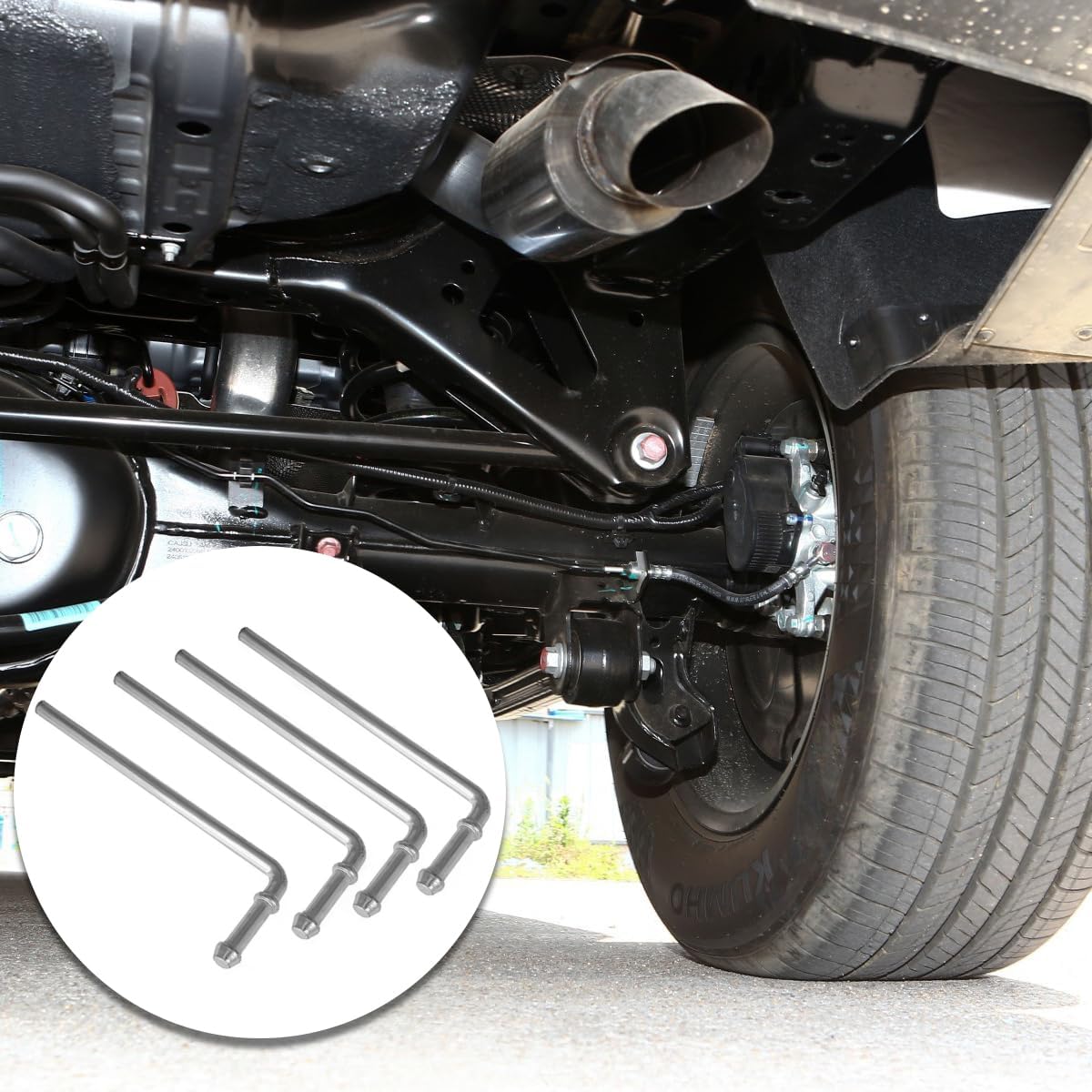 4PCS Car Exhaust Hanger Rods, 90 Degree Bend 7.5" Long Carbon Steel Zinc Coated Muffler Weld in Bracket Kit, Automotive Weld on Exhaust Hanger Rods, Universal for Most Vehicles