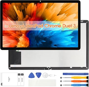 LCD Screen Replacement for Lenovo IdeaPad Chrome Duet 3 Display for Lenovo 11Q727 Touch Screen Digitizer Full Assembly with Repair Kit w/Bezel 5D10S39804 5D10S39805 5D10S39806 5D10S39807