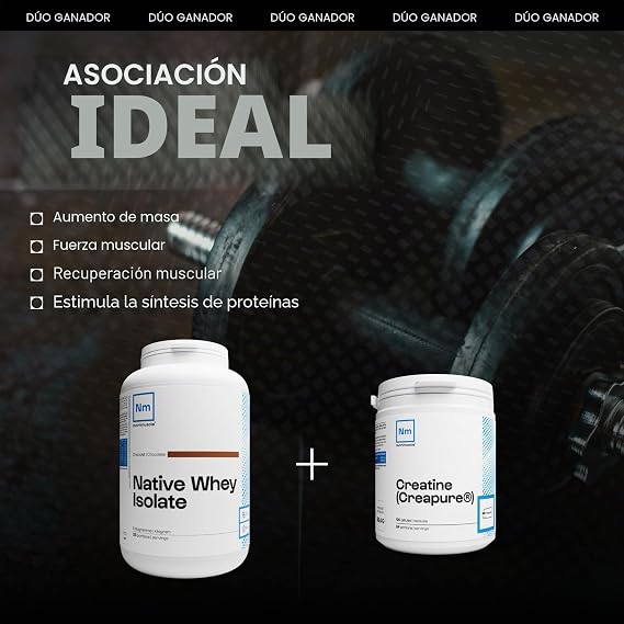100% Pure Native Whey Isolate | Extra Protein Powder (90%) • French Milk • Muscle Building • Bodybuilding | Nutrimuscle | Natural Vanilla Aroma - 1.5 kg