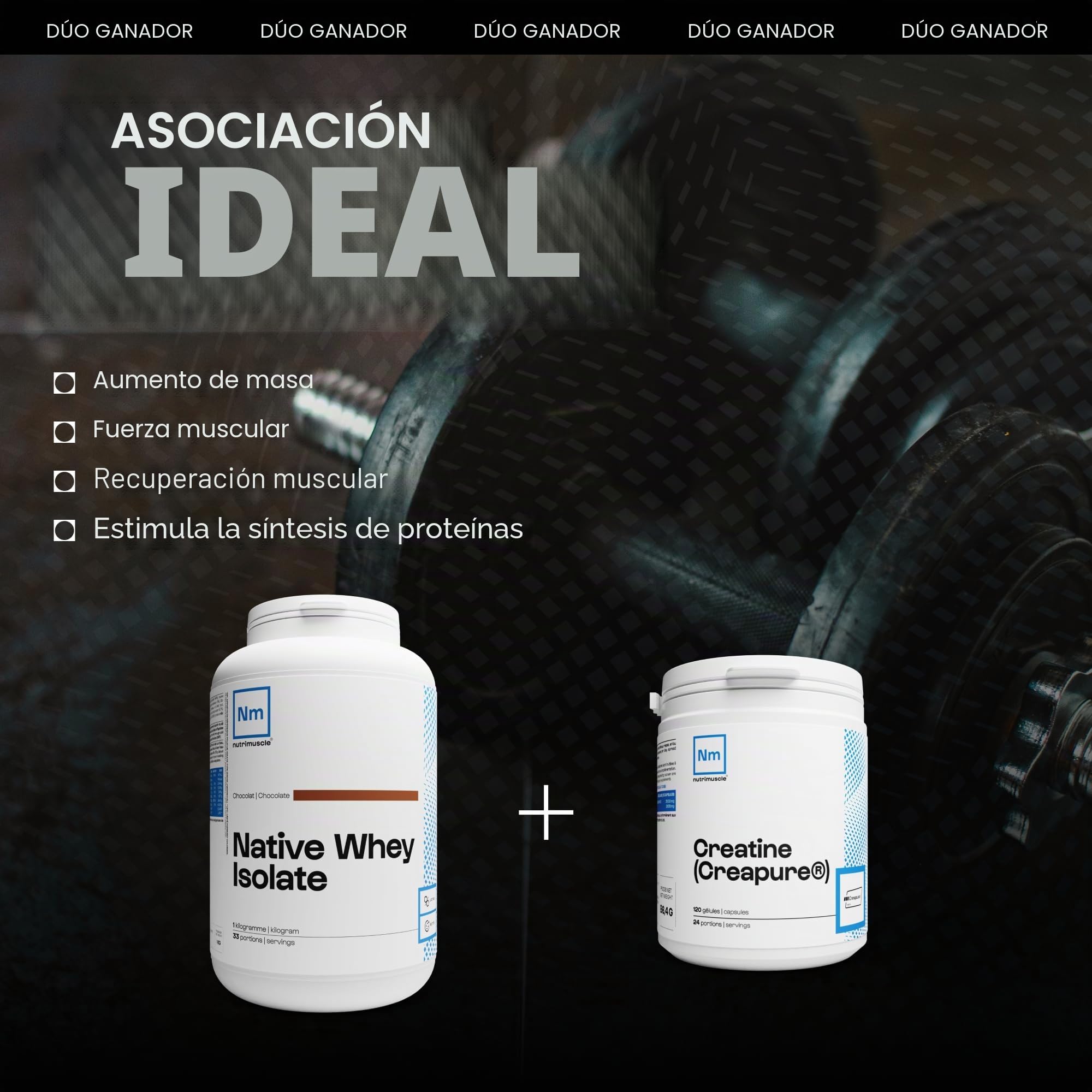 Aislado de Whey Nativo 100% Puro | Proteína de Suero en Polvo extraproteinada (90%) • Leche francesa • Creación muscular • Musculación/Fitness | Nutrimuscle | Aroma Natural Vainilla - 1,5 kg