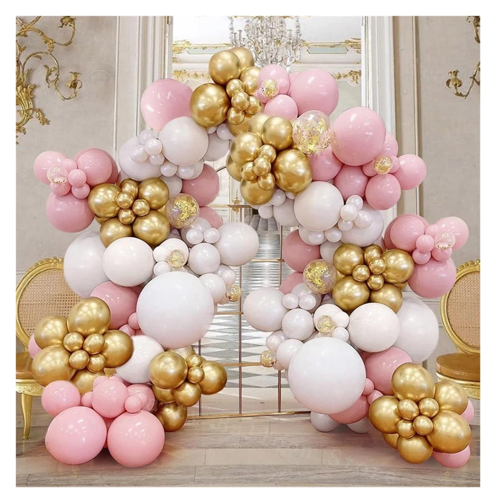 Decorazione for festa di compleanno con palloncino nudo arco palloncini rosa polveroso(Q12)
