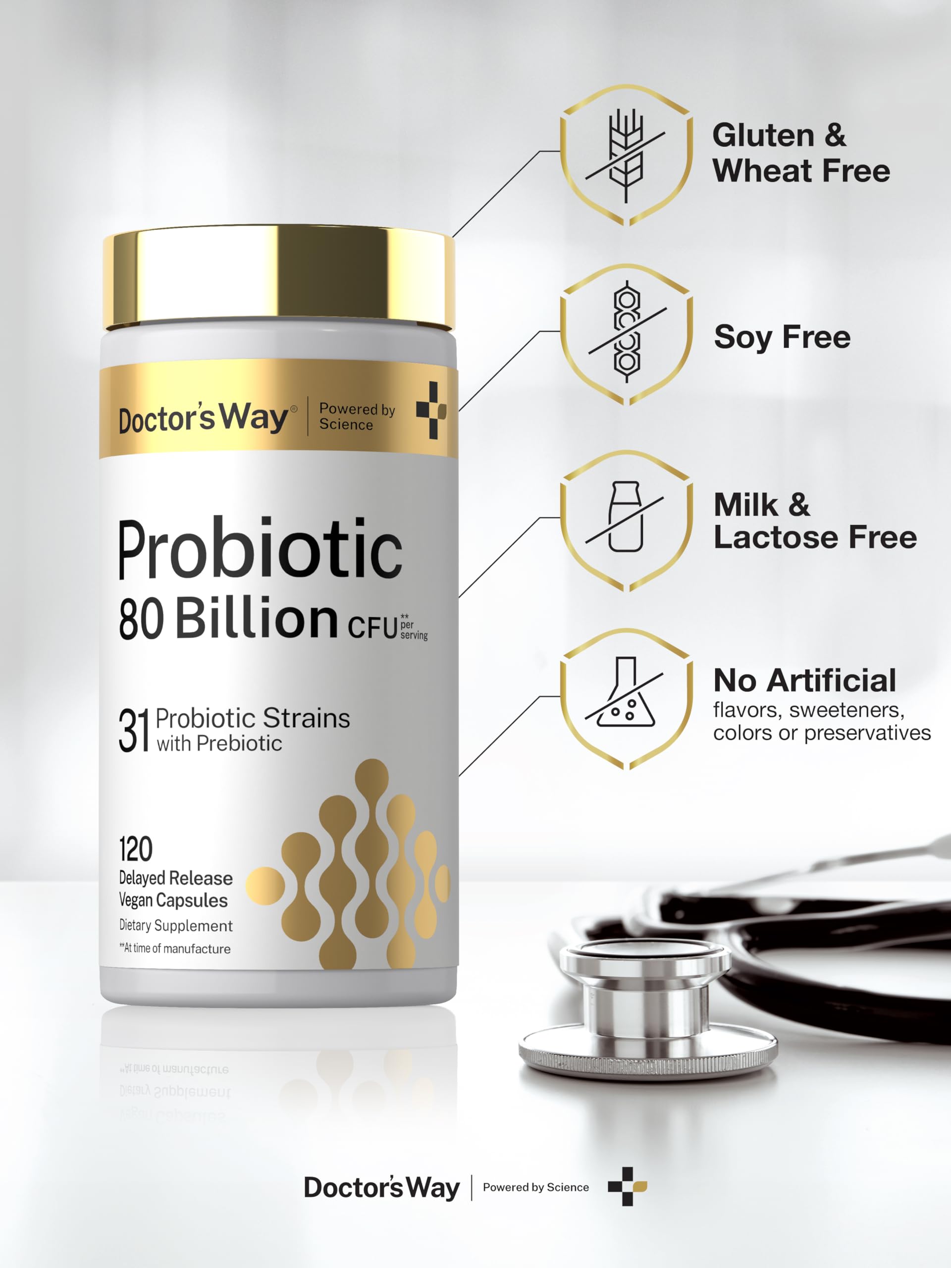 Doctor's Way Probiotic for Women and Men | 80 Billion CFU | 120 Capsules — Amazon image 5