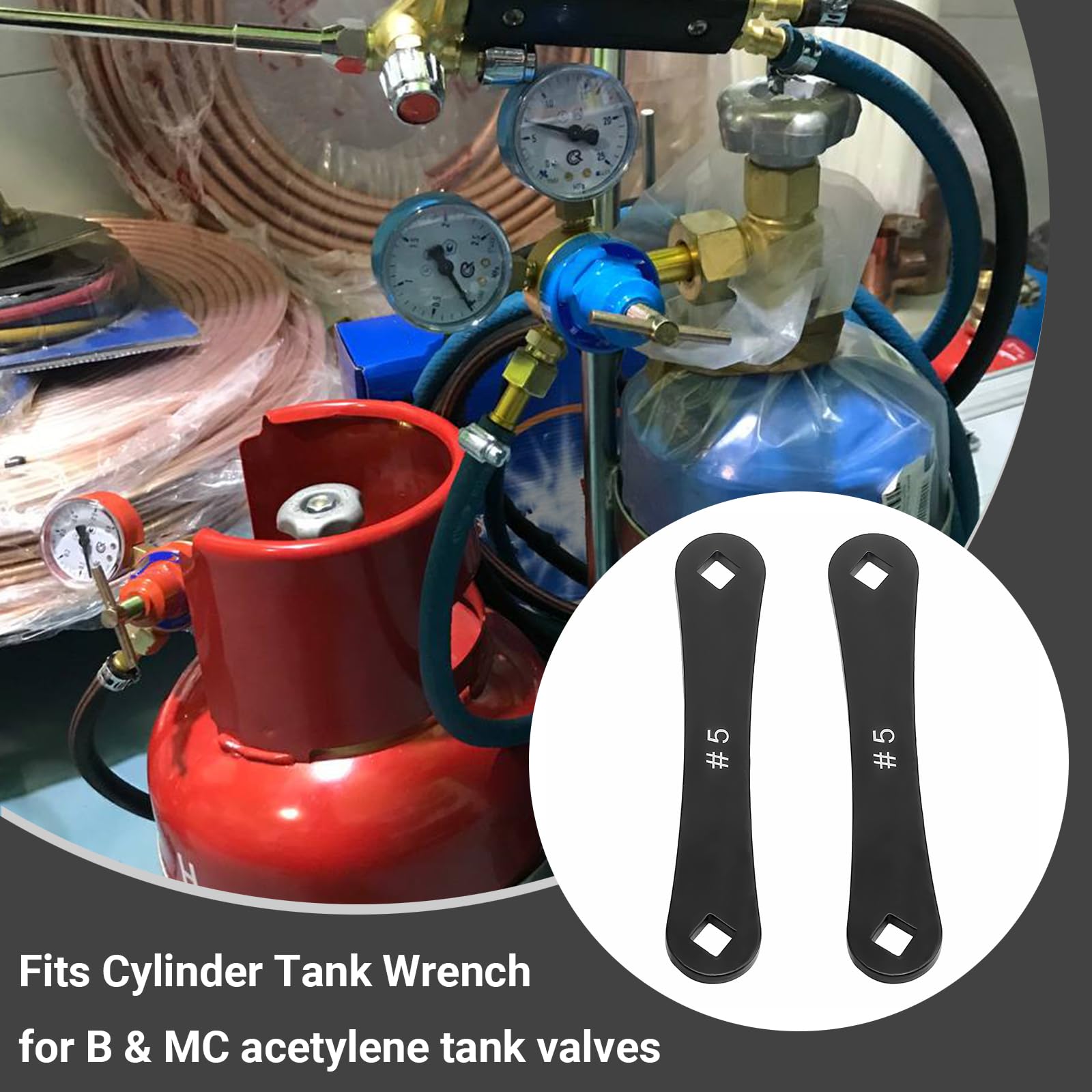 あ、さん専用 Ziyuan Acetylene Tank Wrench,for B & MC Acetylene Tank Valves