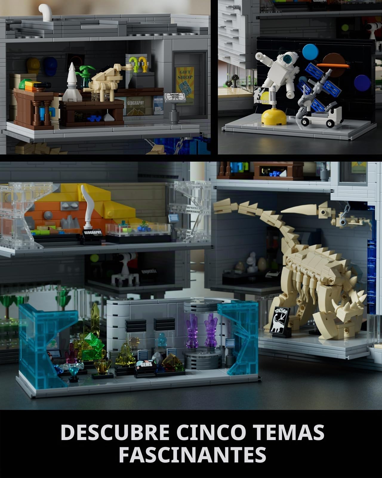 Nifeliz Museo de la Naturaleza y las Ciencias, Maqueta de Modular Building de Juguete de Construcción, Regalo para Adultos entusiastas de los architecture (3373 Piezas, NF10286)
