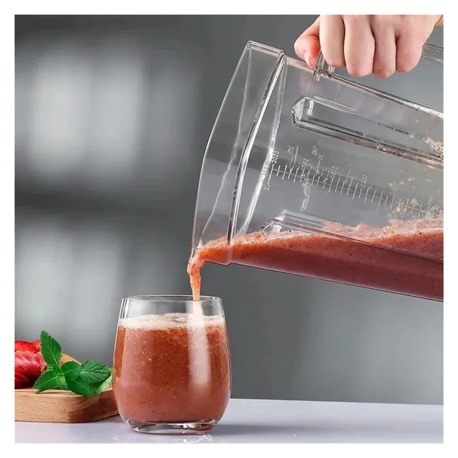 2L Caraffa frullatore trasparente di ricambio Compatibile con Silver Crest