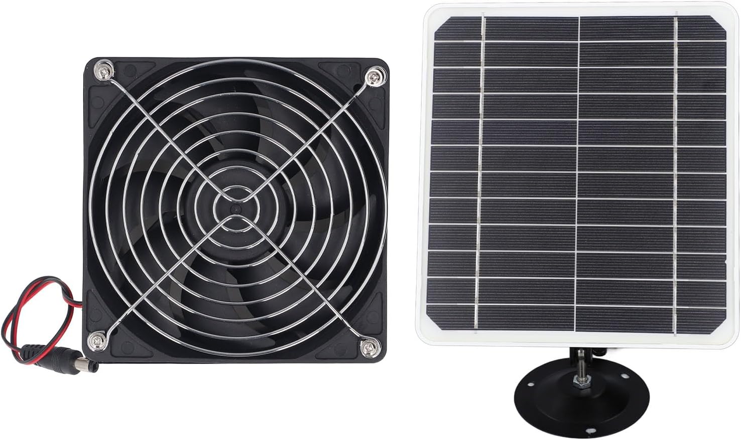 Solar Powered Exhaust Fan, ABS Material 50W Ventilation Kit with Monocrystalline Silicon Panel for Pet House
