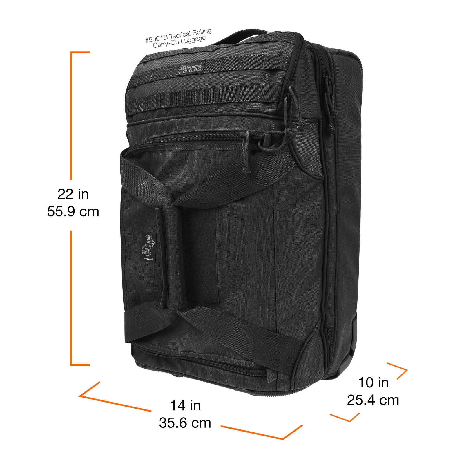 Maxpedition Gear Tactical Rolling Carry-On (Black) Large