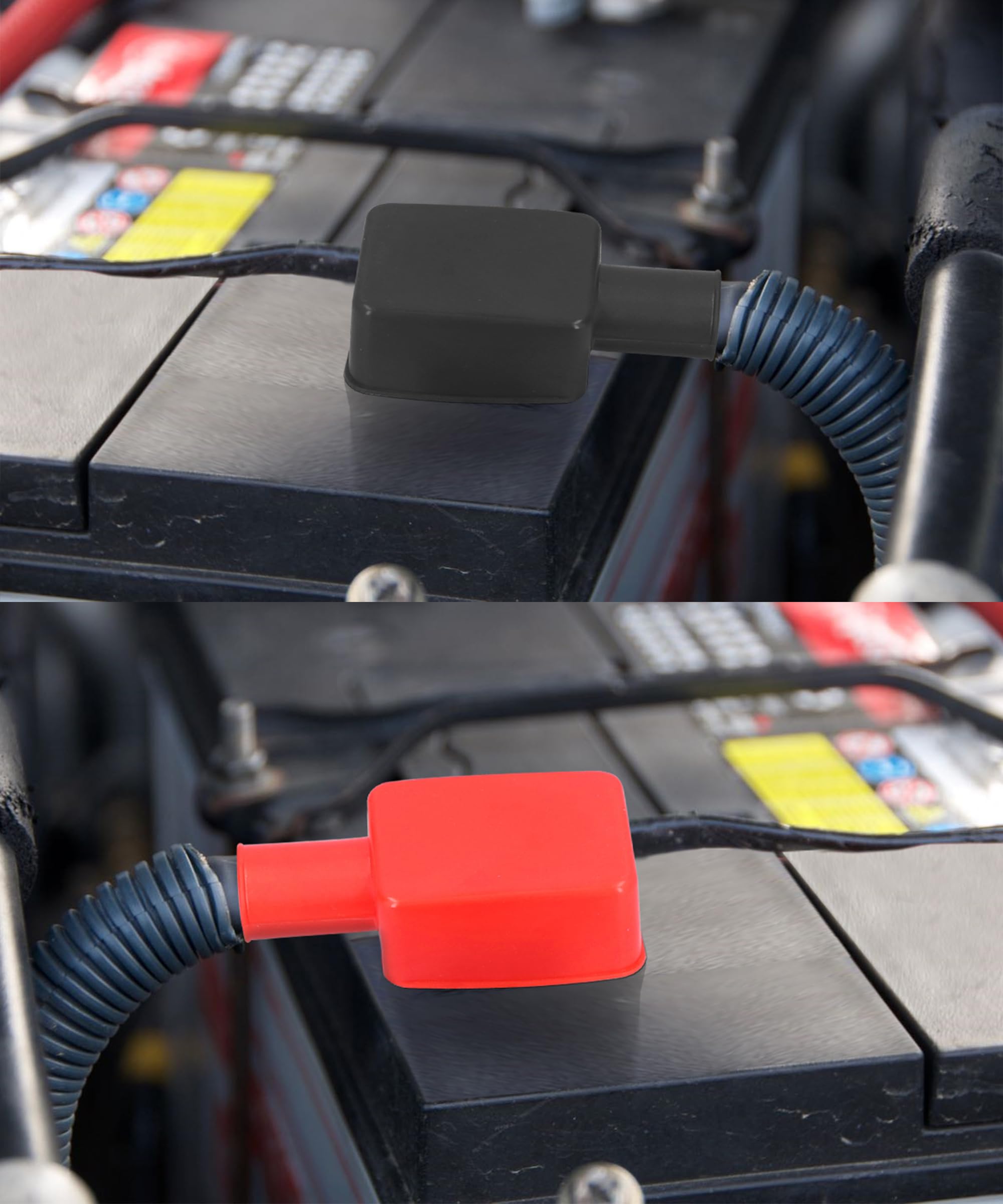 Coprimorsetti In Gomma Per Batteria Auto – 10 Pezzi (5 Rossi + 5 Neri), Resistenti A Calore E Usura, Per Polo Positivo E Negativo