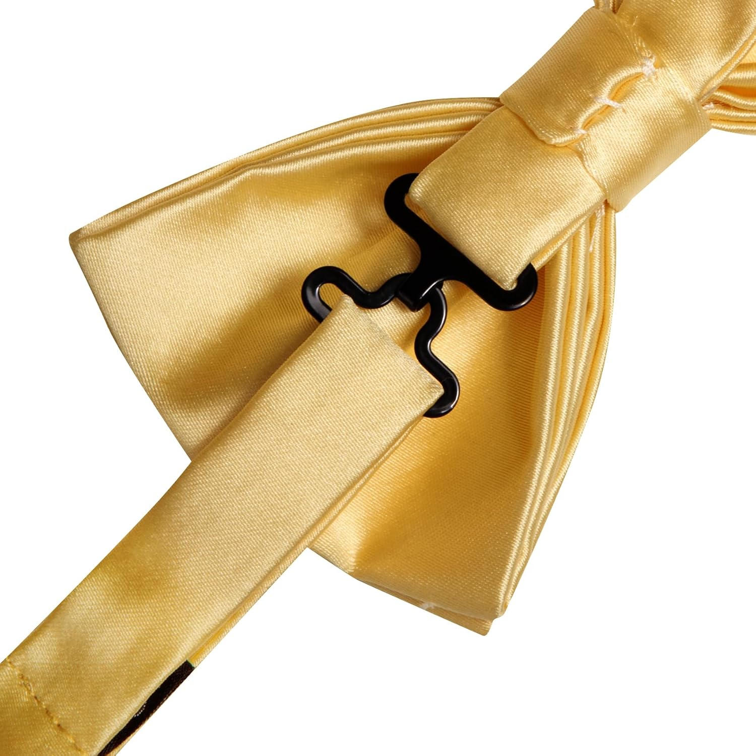 Bow Ties for Men Solid Color Pre-tied Silk Bowtie and Pocket Square Cufflinks Lapel Pin Set Tuxedo Wedding Party 4PCS - Image 4