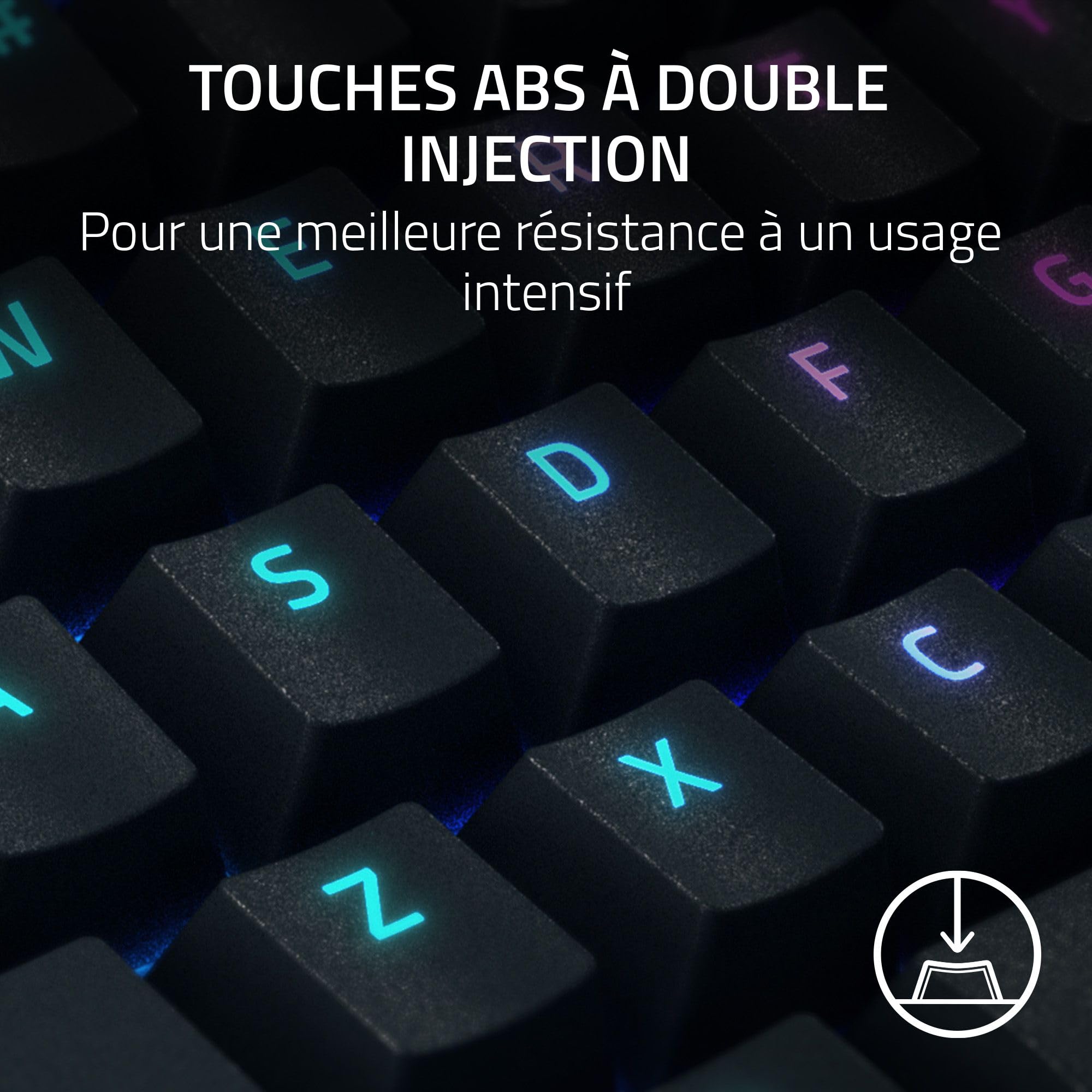 Razer BlackWidow V4 X - Clavier Gaming Mécanique Chroma RGB (Switchs Mécaniques Verts, 6 Touches Macros Dédiées, Touches ABS à Double Injection) FR-Layout | Noir