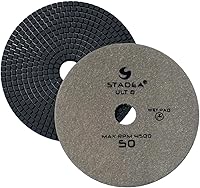 Vista 3 de Stadea PPW116X 4 "almohadillas de pulido de granito de diamante fijadas para piedras de cuarzo de granito polaco