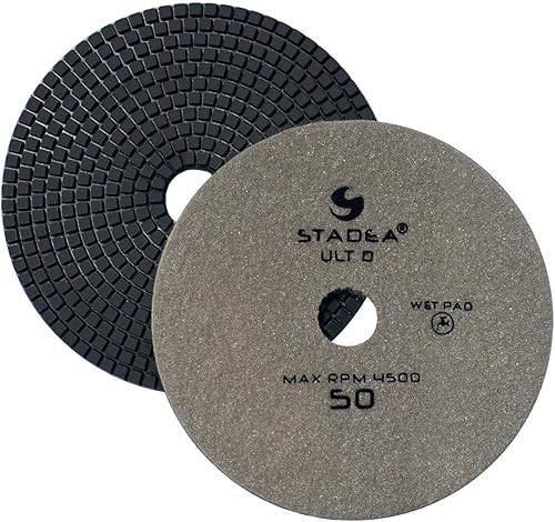 Miniatura 3 de Stadea PPW115X almohadillas de pulido de granito 4 "almohadillas de diamante fijadas para granito cuarzo piedras polaco