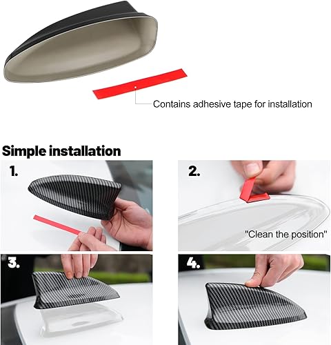 Miniatura 4 de Thenice Para 11ª generación Civic Accessories Antena Topper Car Shark Fin Cover Decoración Exterior Compatible con Honda Civic 2022 2023 2024 2025