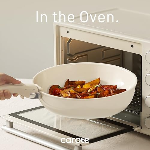 Miniatura 3 de CAROTE Juego de ollas y sartenes, juego de utensilios de cocina de cerámica con mango desmontable, utensilios de cocina antiadherentes de inducción