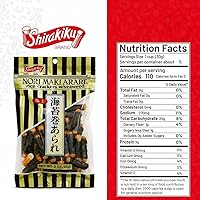 Vista 2 de Shirakiku Galletas japonesas de arroz Nori Maki Arare con algas marinas Arroz glutinoso, salsa de soja, trigo y algas marinas Aperitivos