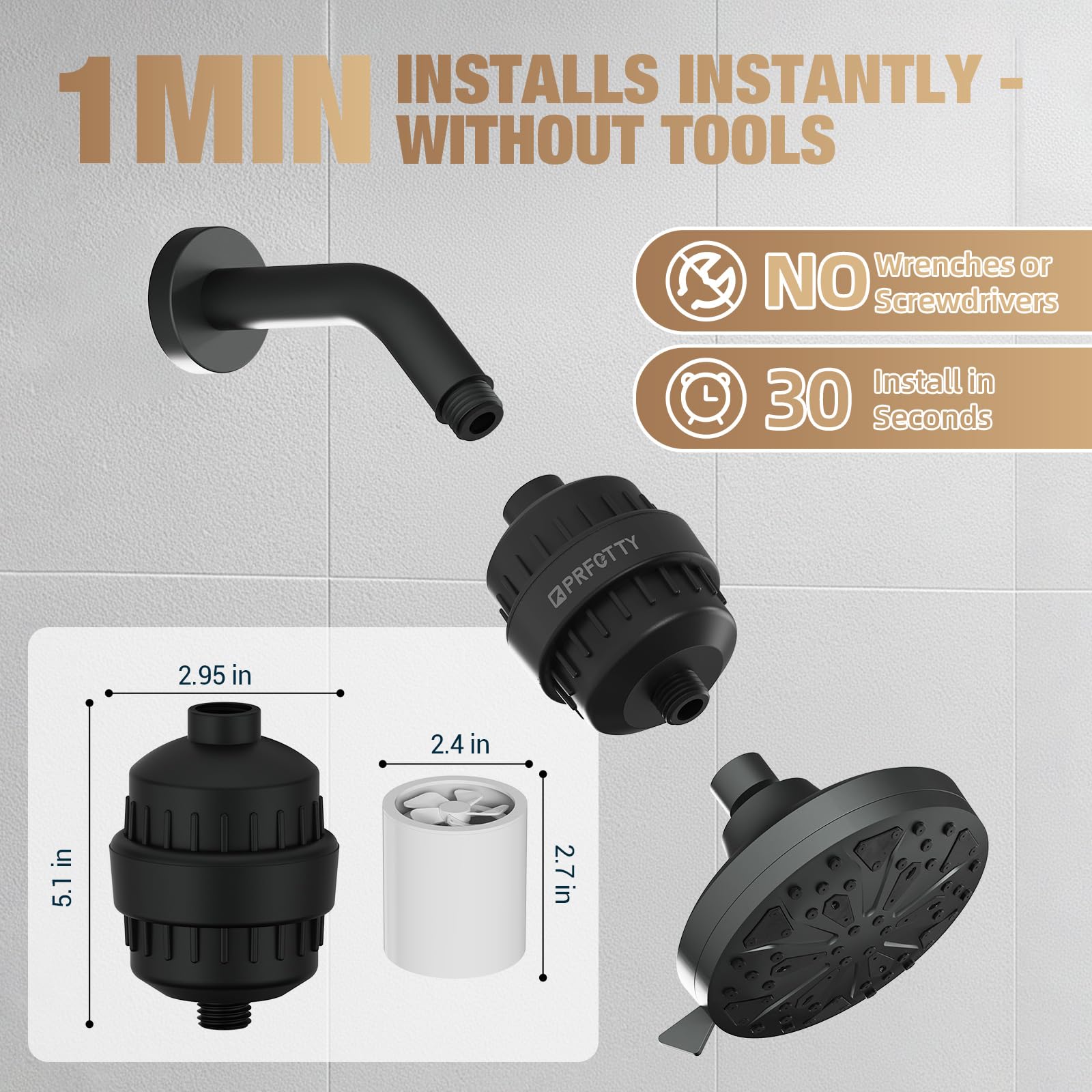 Shower Filter for Eczema - Softens Water & Protects Skin -6 Shower Filter for Eczema - Softens Water & Protects Skin -6