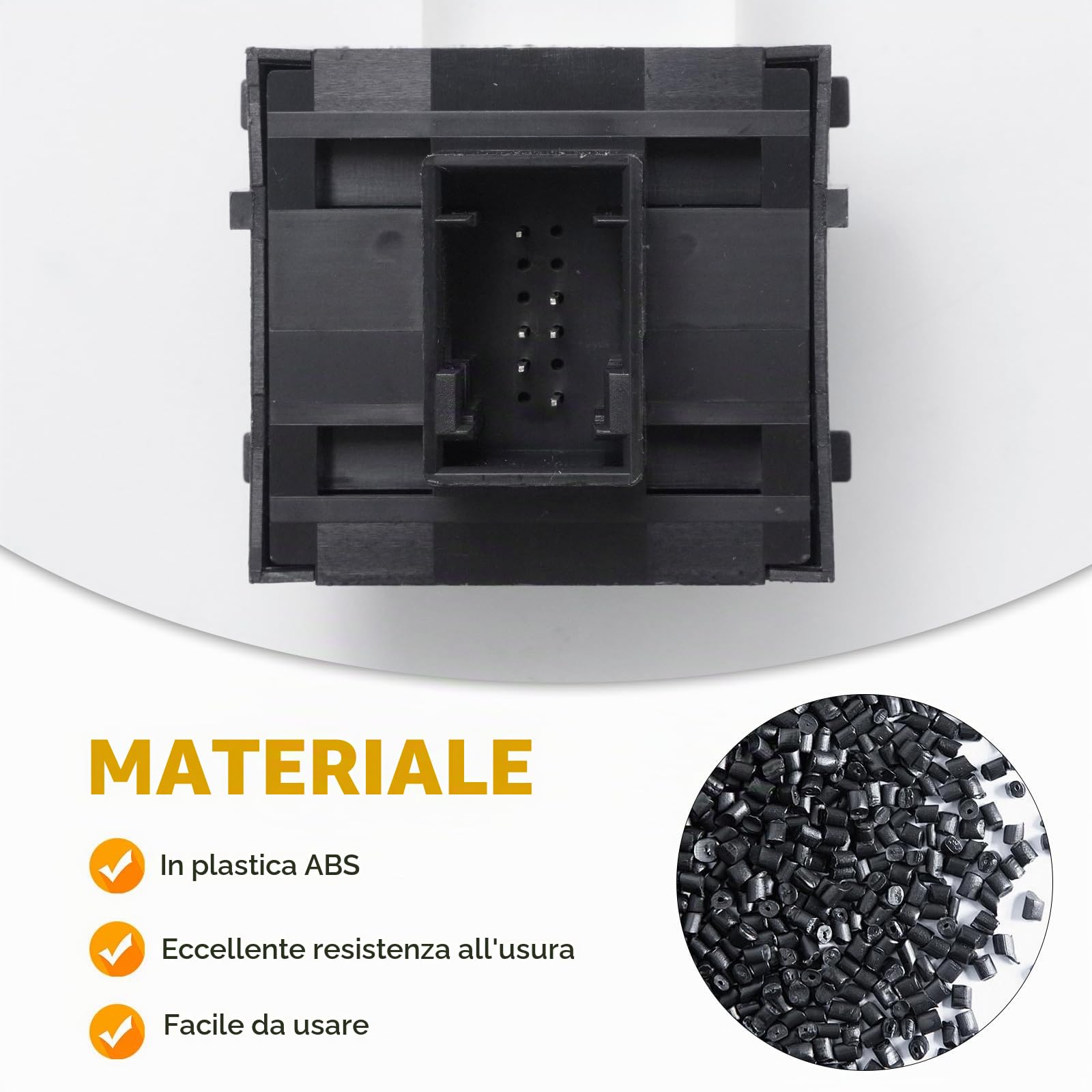 735451232 - Pulsante alzacristallo manuale di ricambio per Fiat Grande Punto 2005-2008, sostituisce 735451232