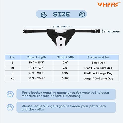 Miniatura 6 de Collar tipo bandana de esmoquin con pajarita para mascotas, disfraz formal de boda, disfraz formal de compromiso, cumpleaños, traje de mascotas para