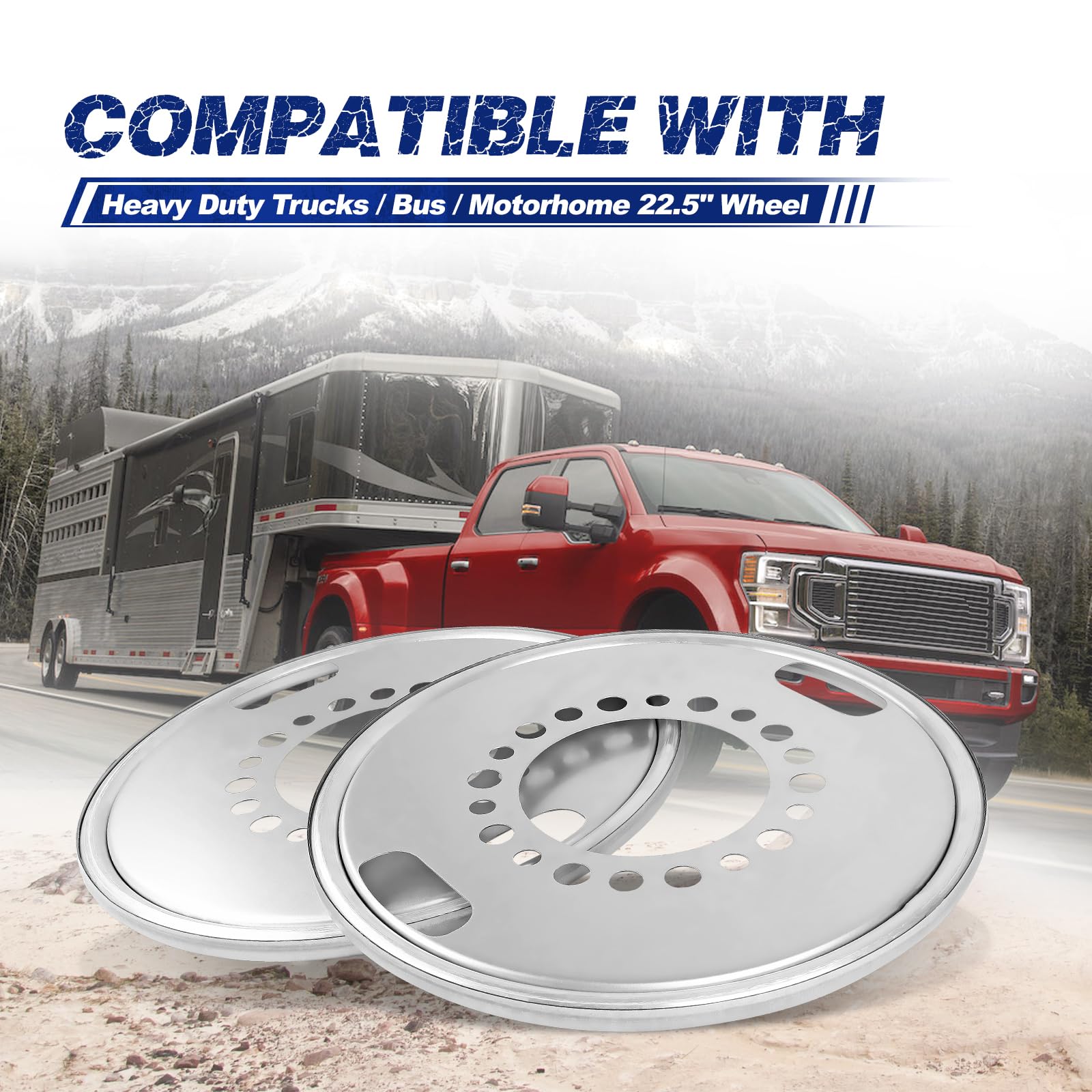 600-640 - 2 piezas de equilibrador de rueda de dirección para camiones, autobuses, autocaravanas, ruedas de 22.5 pulgadas