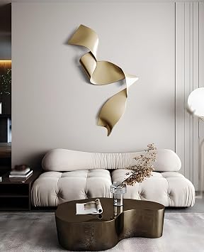 Wall Decor Metal Wall Decor for Living Room, 3D Wall Mount Decor with Accessories, Modern Wall Art for Office Bedroom 35x55 in