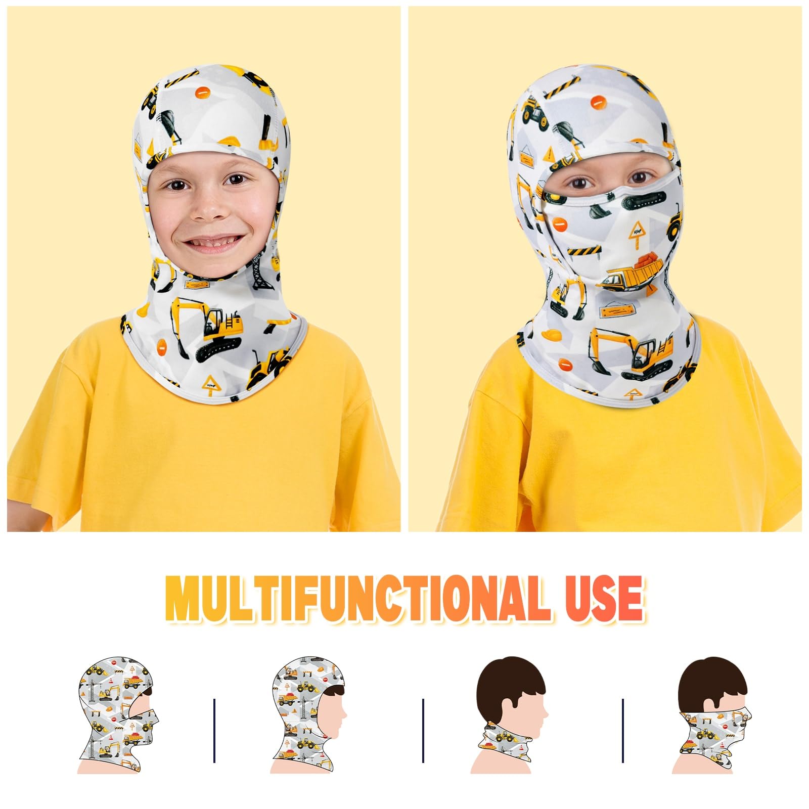 WAWSAM Passamontagna Bambini - Antivento Mask da Sci Cappello per Ragazzi Ragazze