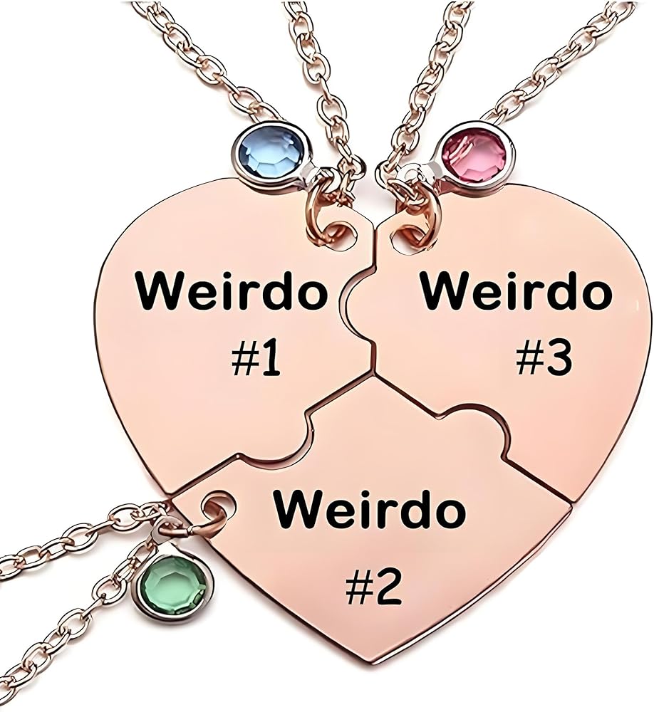 Amazon.com: LIU JUN Bff Necklace For 3/4，Weirdo 1 Weirdo 2 3