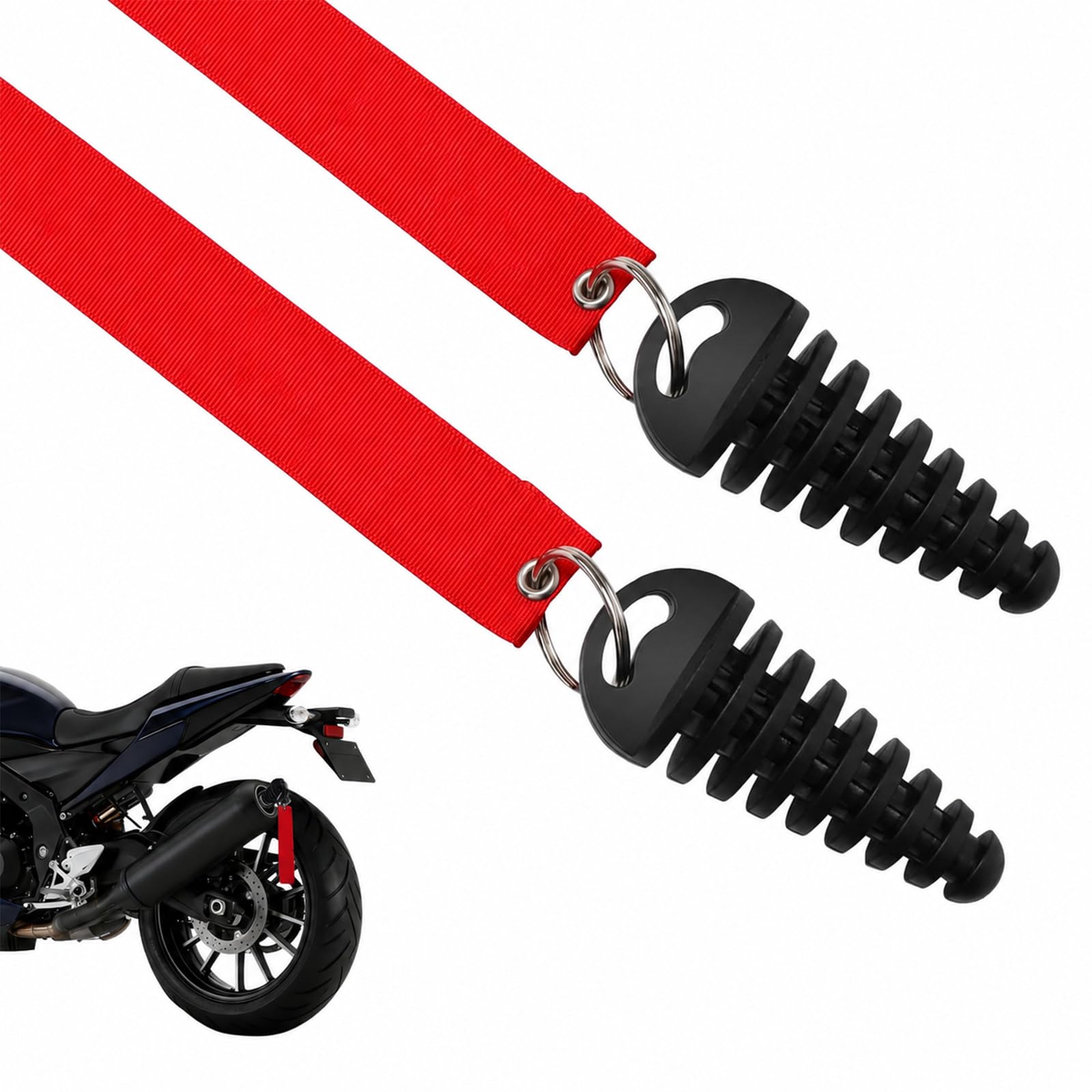 2 Stück SetUniverseller Gummi-Auspuff Stopfen Ideal als Reiniger- & Waschstopfen​ Schalldämpfer Schutz 15-38mm für Motorrad, Moped, Roller & 2-Takt Motoren