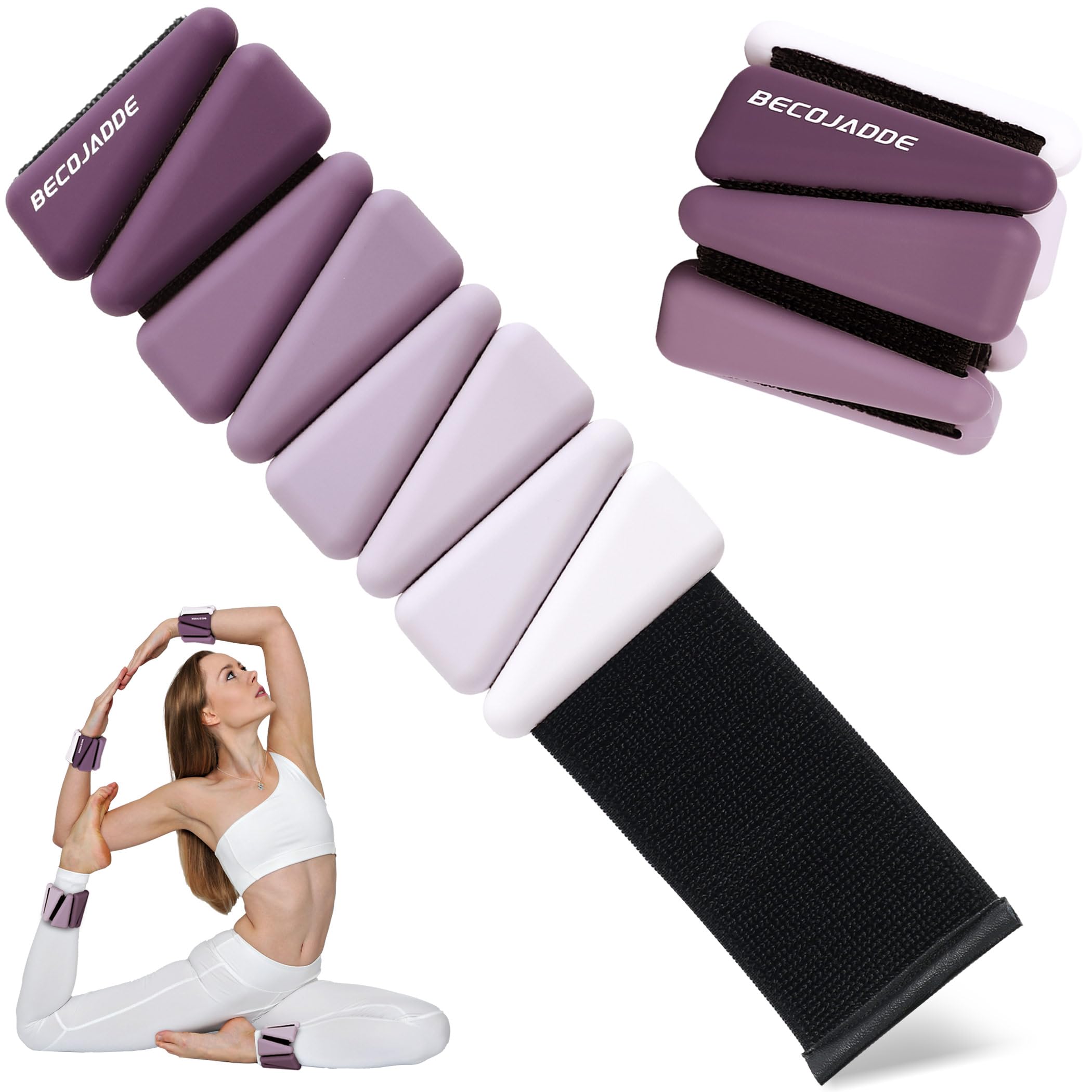 Ankle Weights for Women Adjustable Wrist Weights Set of 2 (1 lb/2 lb Each)
