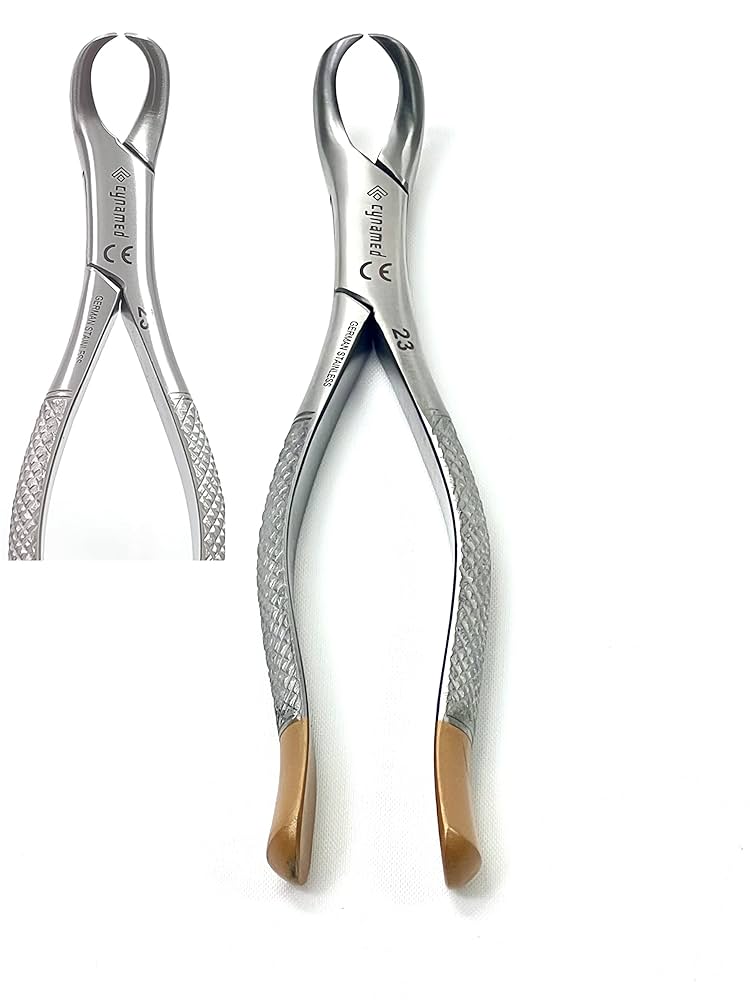 Amazon.co.jp: 高品質ドイツ歯科歯抽出抽出鉗子23牛角下部モル