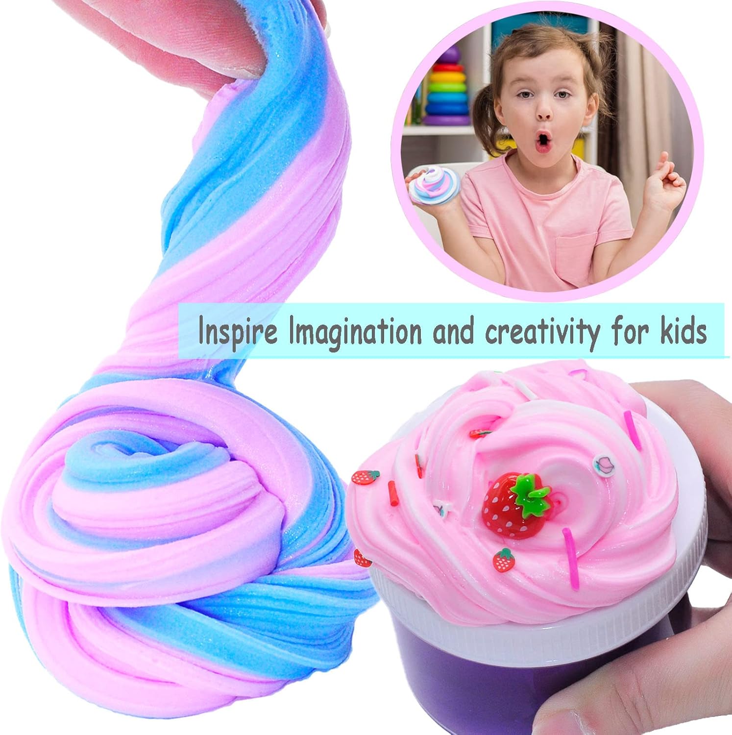 Butter Slime Kit Two-Toned 11 Packed Fidget Toy, Educational Slime Toys, Easter Egg Filling Stuffers,Birthday Gifts Prize Party Favors for Girl Boys Kids 6 7 8 9 10 11 12