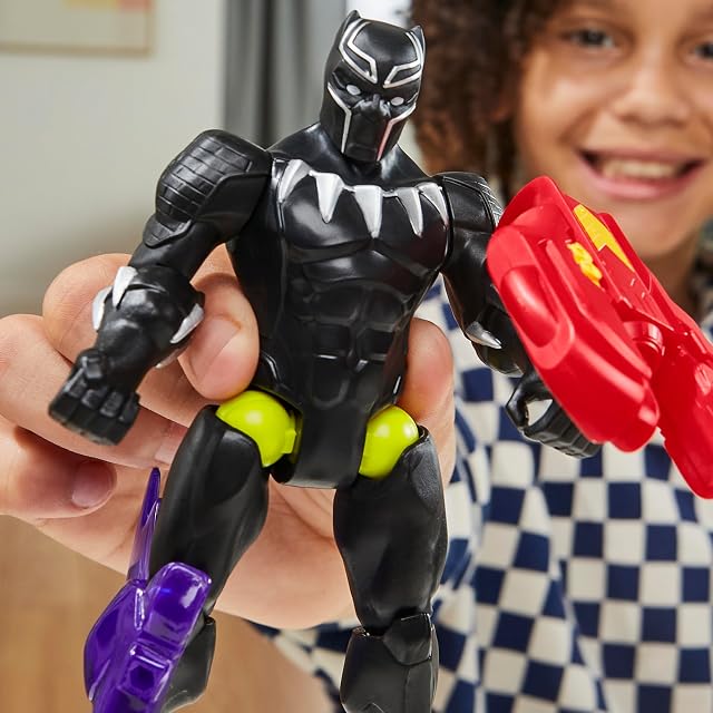 Foto 5 de 8 de MixMashers Marvel, Black Panther, Figura de acción Mix-and-Match Avengers y Accesorios