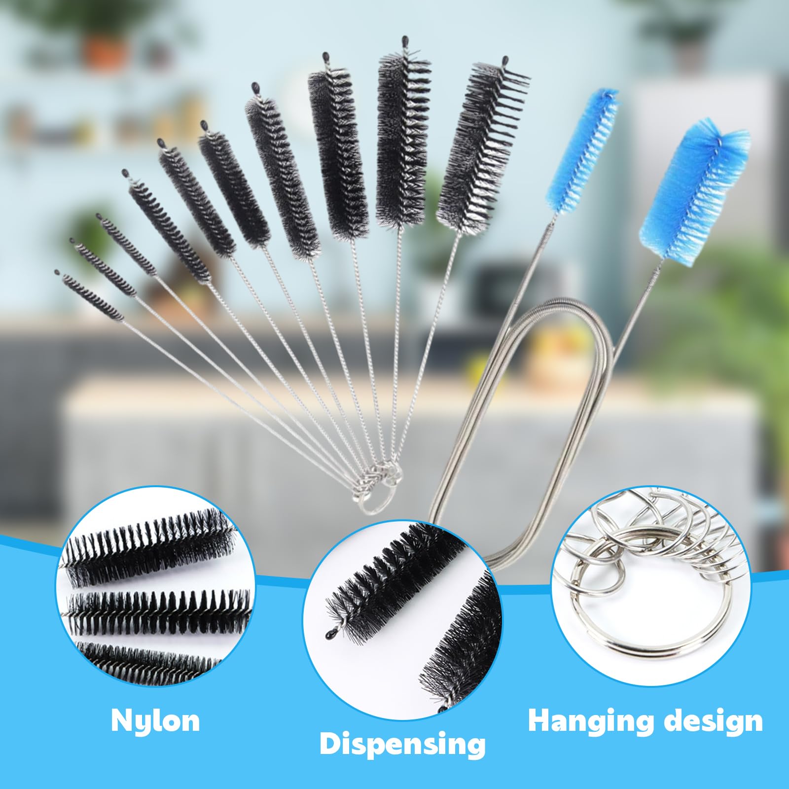 11 Goupilles De Nettoyage Pizsieat - Nylon Et Acier Pour Tuyaux Et Petits Espaces