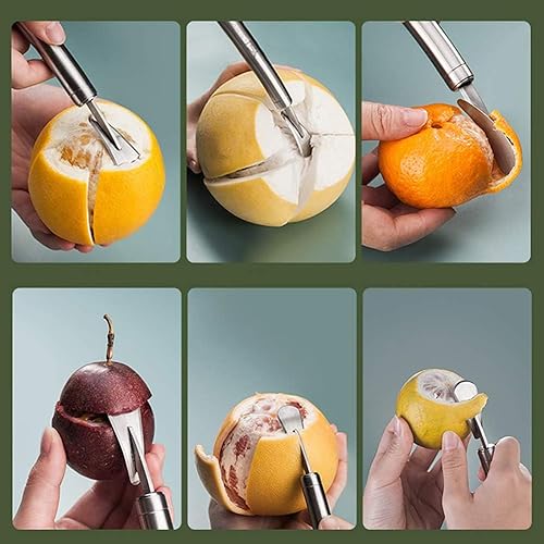 Miniatura 3 de Abridor de pomelo de acero inoxidable, pelador de pelador naranja, cortador de abridor de pomelo de frutas, herramienta de pelado de pomelo,