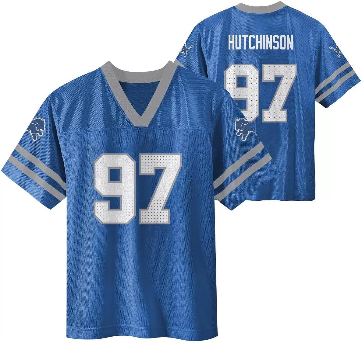 Aidan Hutchinson Detroit Lions Blue #97 NFL Infant Toddler Name and Number Team Color Home Player Football Jersey