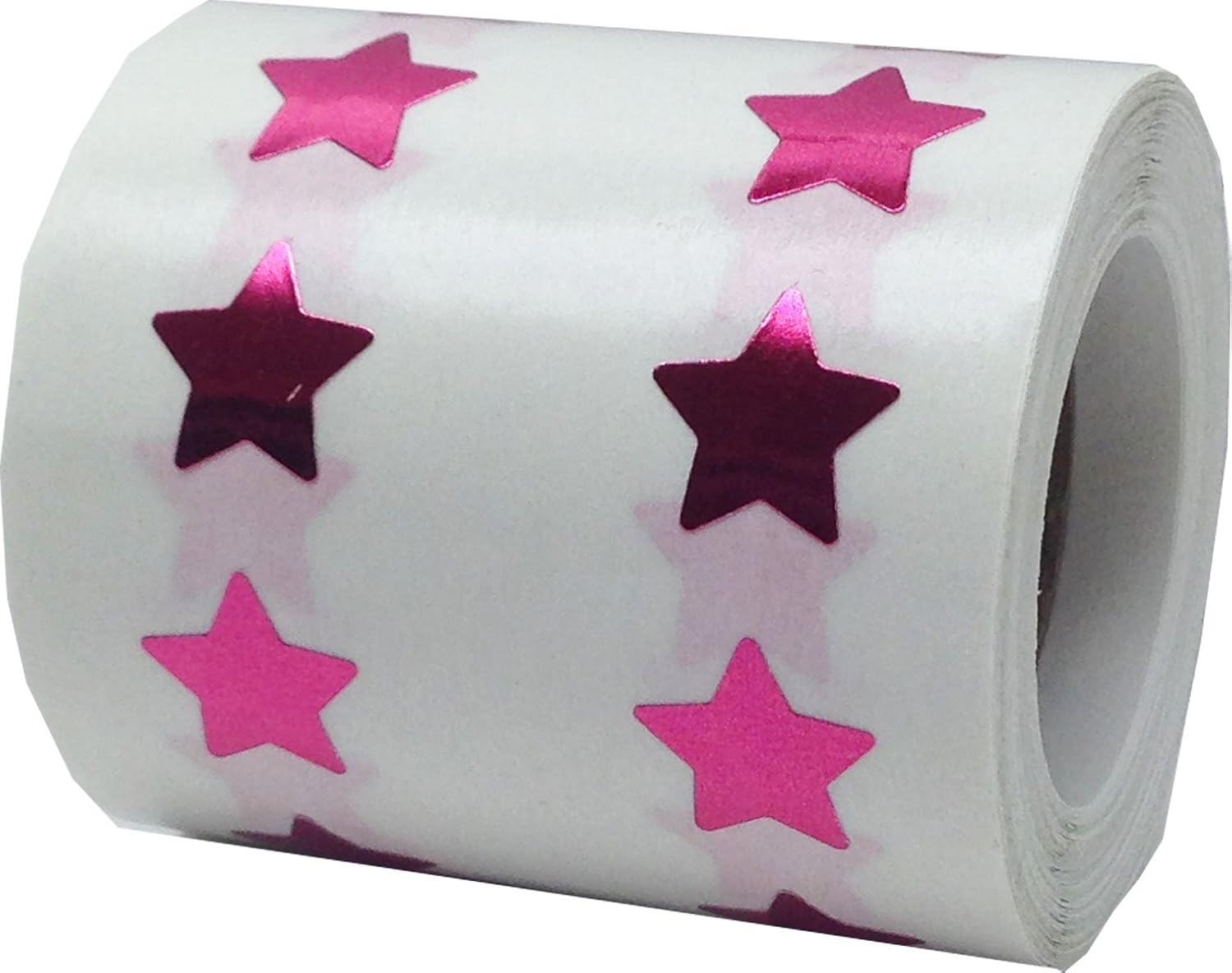 Metallic Silver Star Shape Stickers 0.50 Inch 1,000 Adhesive Labels