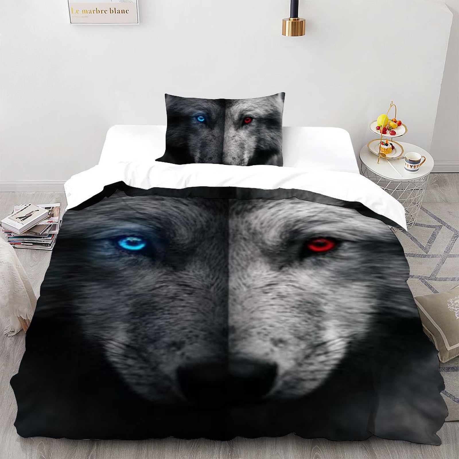 Housse de couette loup 135x200 le cadeau parfait pour relooker une chambre de garçon