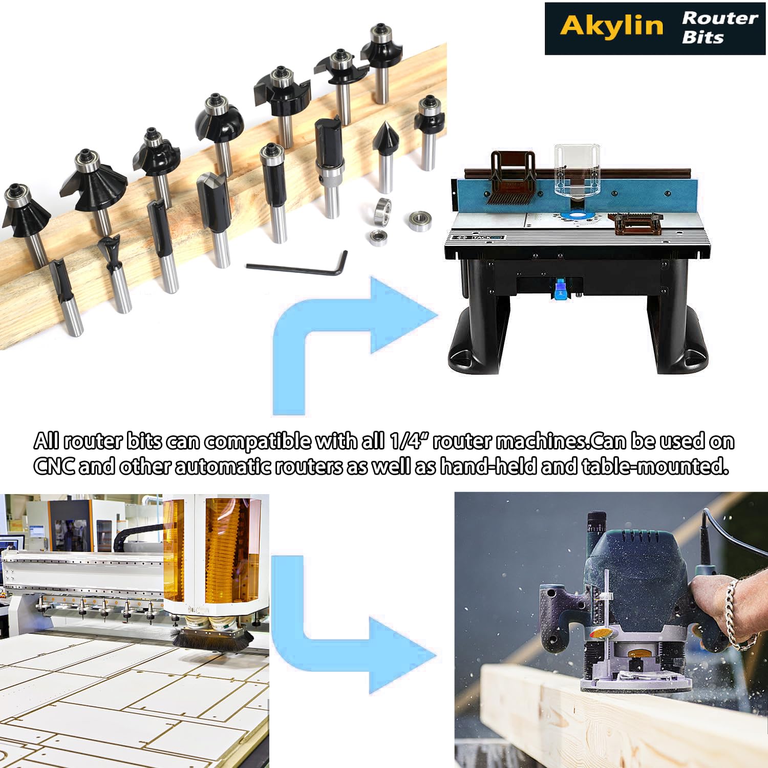 30pcs Router Bits Set,1/4" Shank Router Bit Big Collection 30-Piece Bits with Wooden Case,for Wood Edging,Trimming,Veining,Boring Tenon and Grooving,Carpenters' DIY Gift