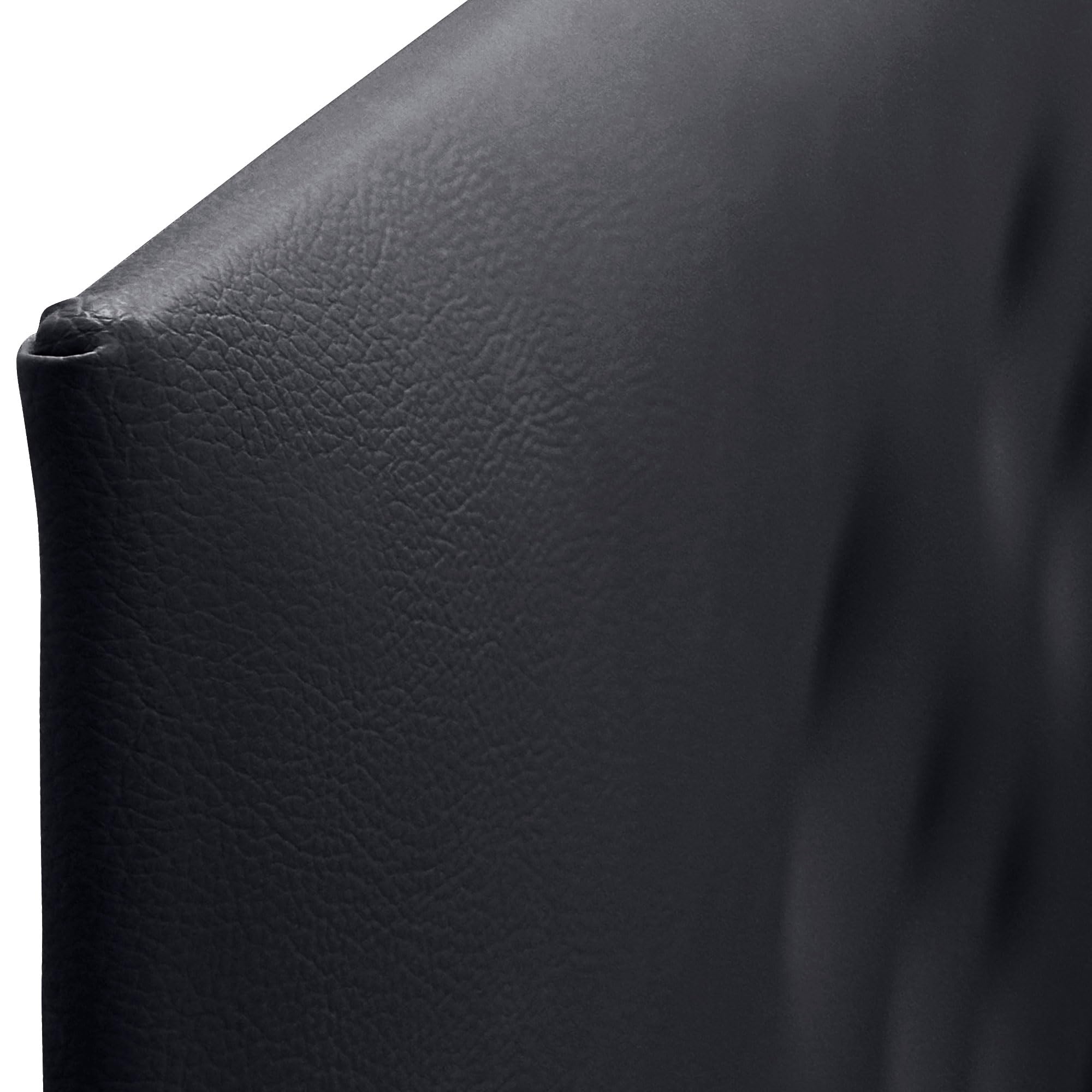 DHOME Testiera in Similpelle o Tessuto ACUALINE con 3 File Intervallate di Bottoni Testata Imbottita Letto di Lusso (Similpelle Nera, 220cm Doppio)
