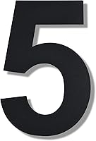 Vista 13 de BetLight Números de casa modernos, 10 pulgadas de alto, de acero inoxidable, flotante, número de dirección de casa para exteriores/negro/número 0
