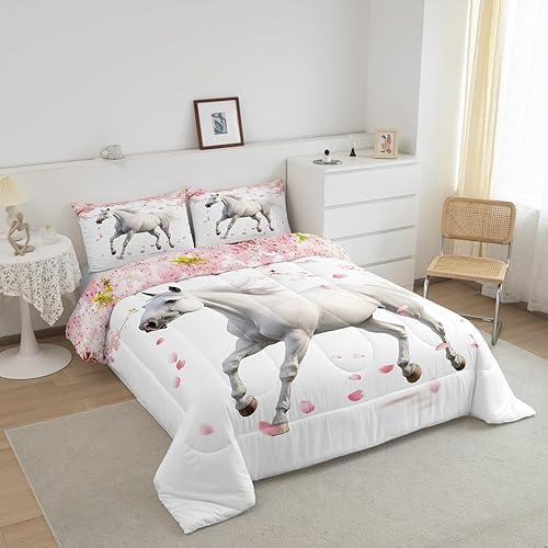 Miniatura 9 de Erosebridal Edredón de plumón para campamento para niños, juego de edredón de oso de ciervo, juego de ropa de cama de retazos a cuadros rústicos de