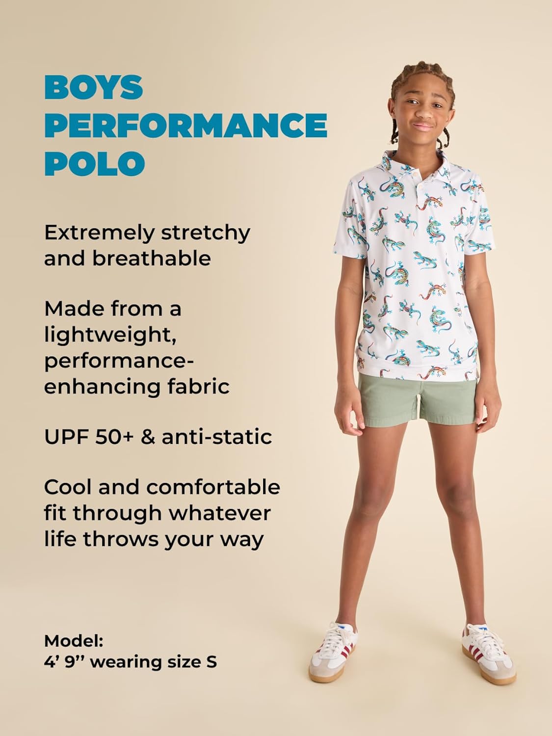 Chubbies Performance Boys Polo Shirt - UPF 50+ Moisture Wicking Fabric, Short Sleeve Collared Polo Shirts for Boys