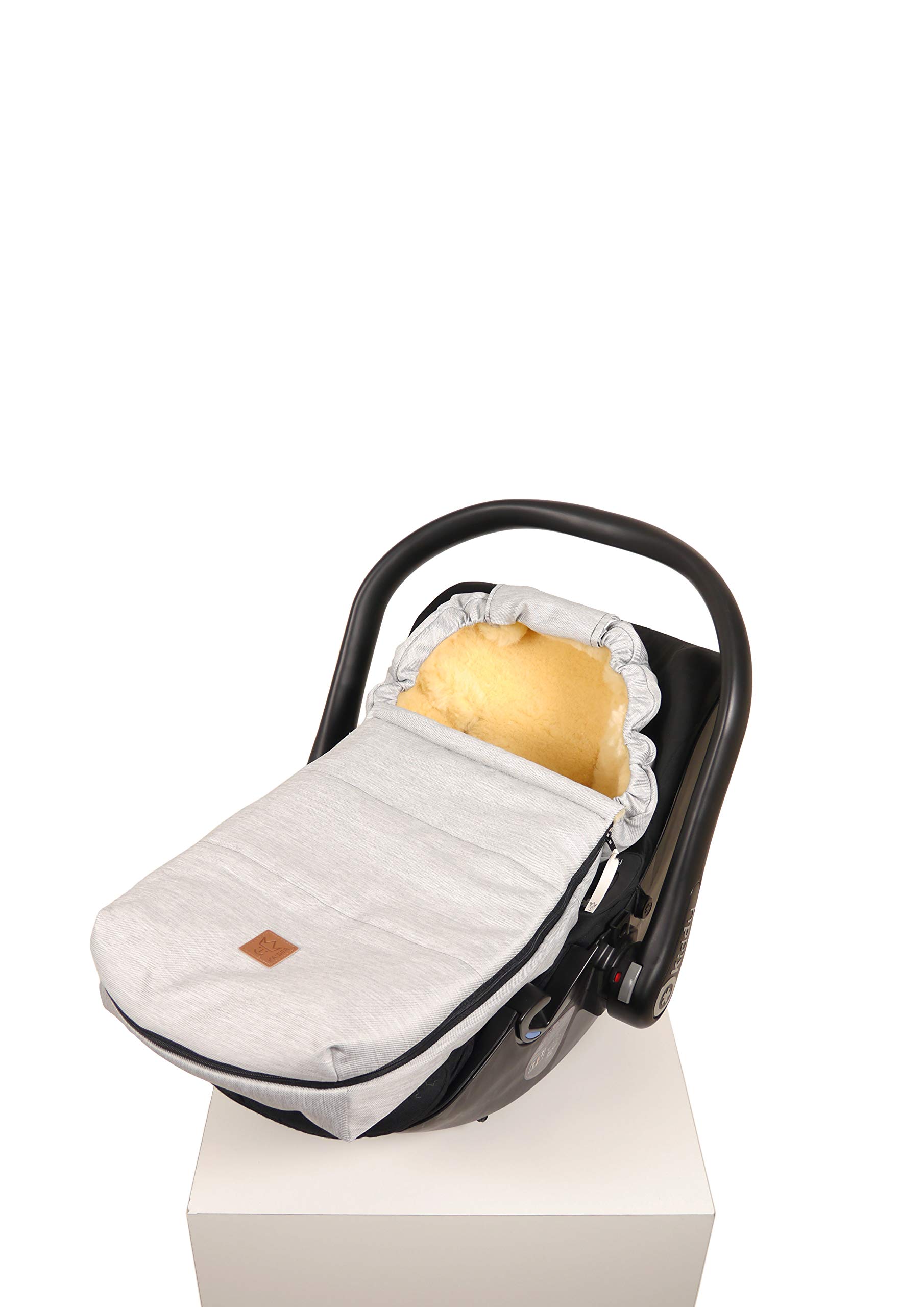Kaiser 6534197 Babyschalen Fußsack Emma, denim light grey, grau