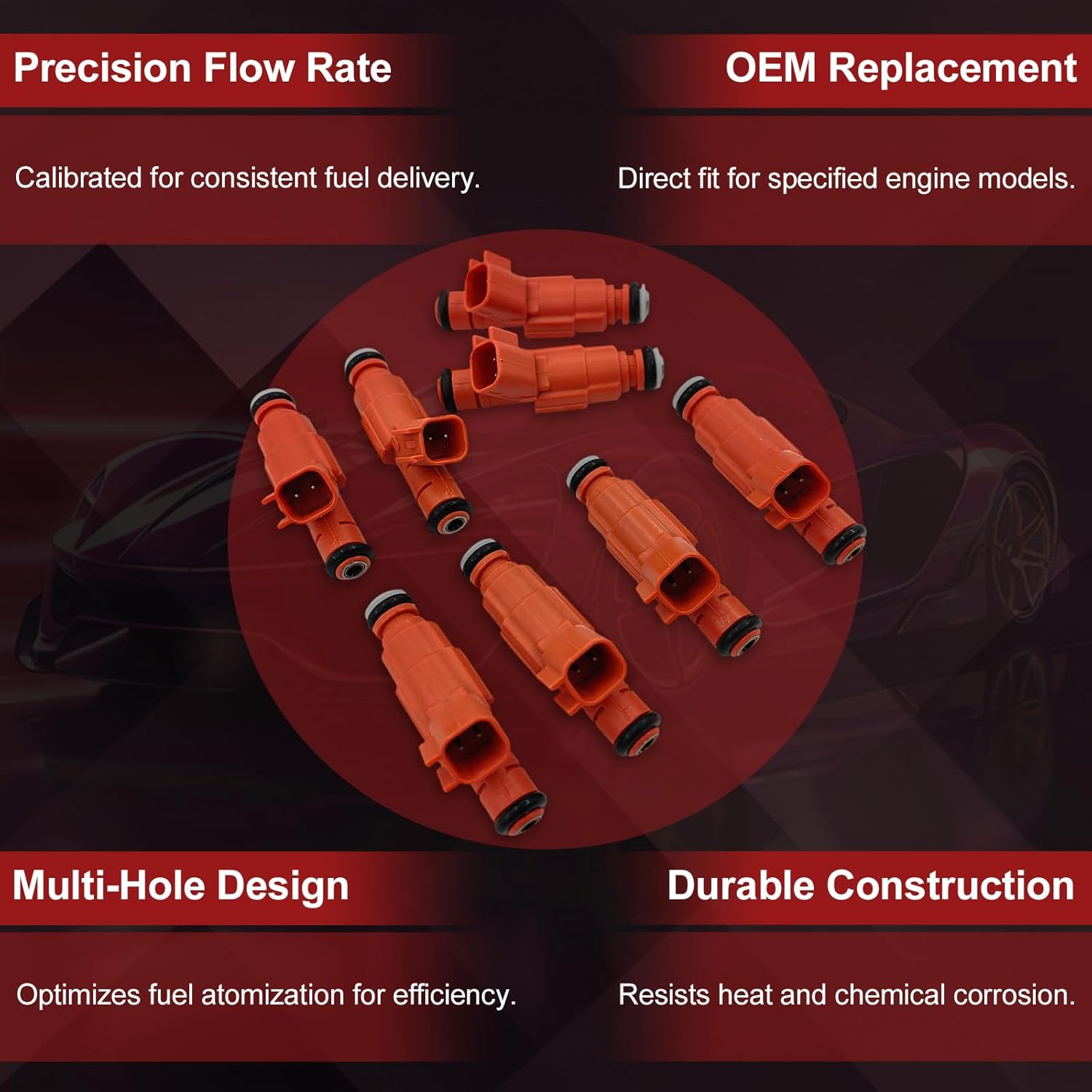 8PCS Fuel Injectors for Lincoln Town Car, Ford Crown Victoria, Mercury Grand Marquis 2003-2004 V8 4.6L -OE 0280155917