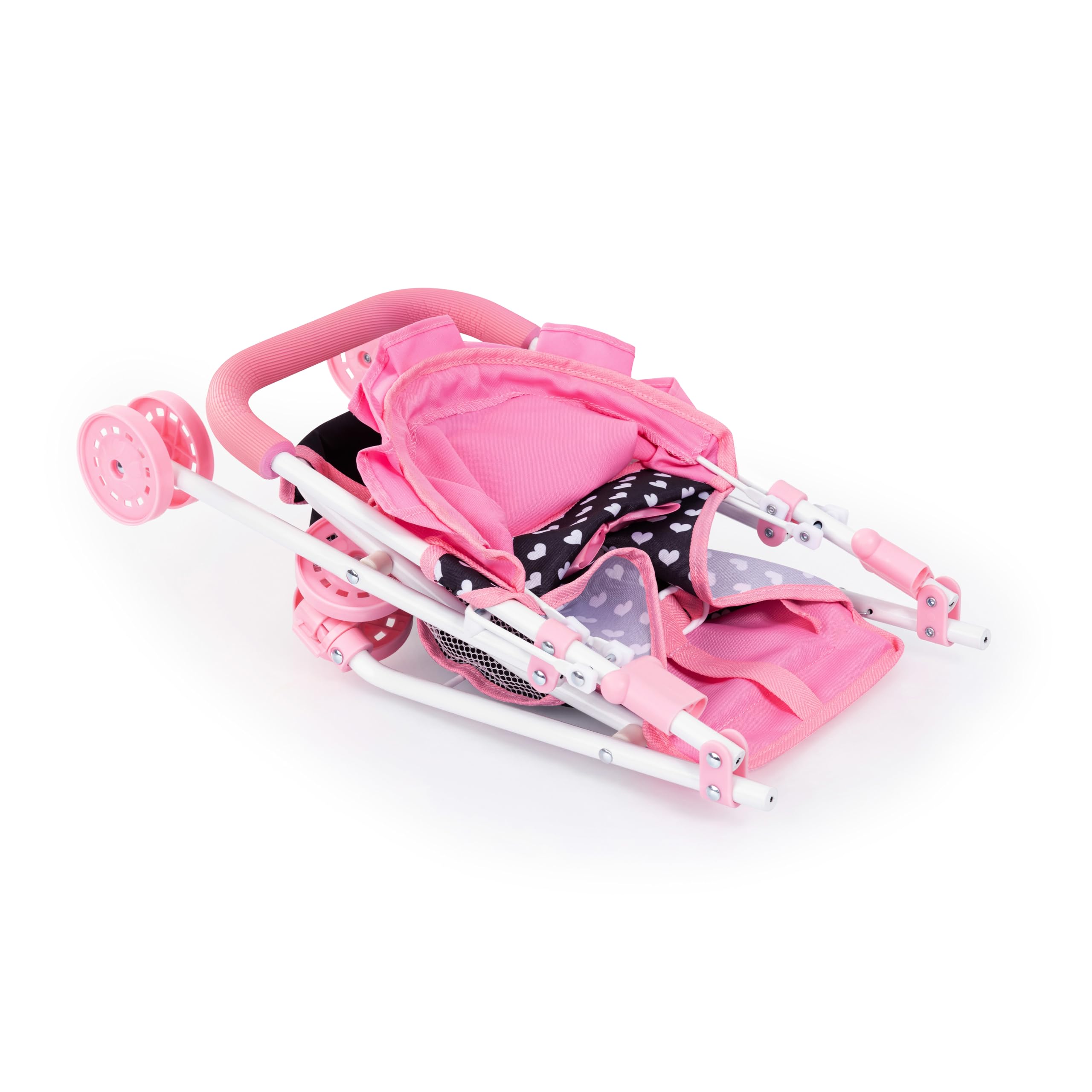 Bayer Design Silla de Paseo para muñecas Buggy, Plegable, Ruedas Dobles | cinturón de seguridad, bolsa, cambiador, accesorios para muñecas