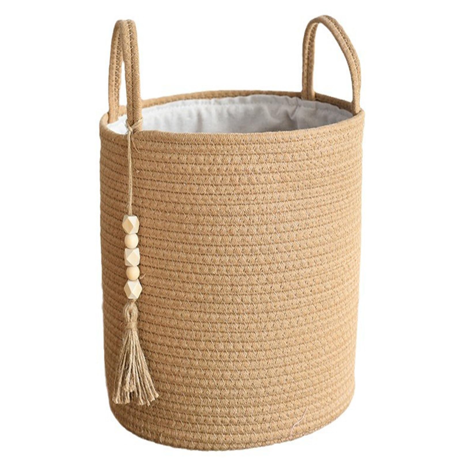 Tsophreniq Large Capacity Cotton Rope Laundry Basket Handwoven Laundry Hamper Storage Solution for Clothes and Blankets Blanket Storage Basket