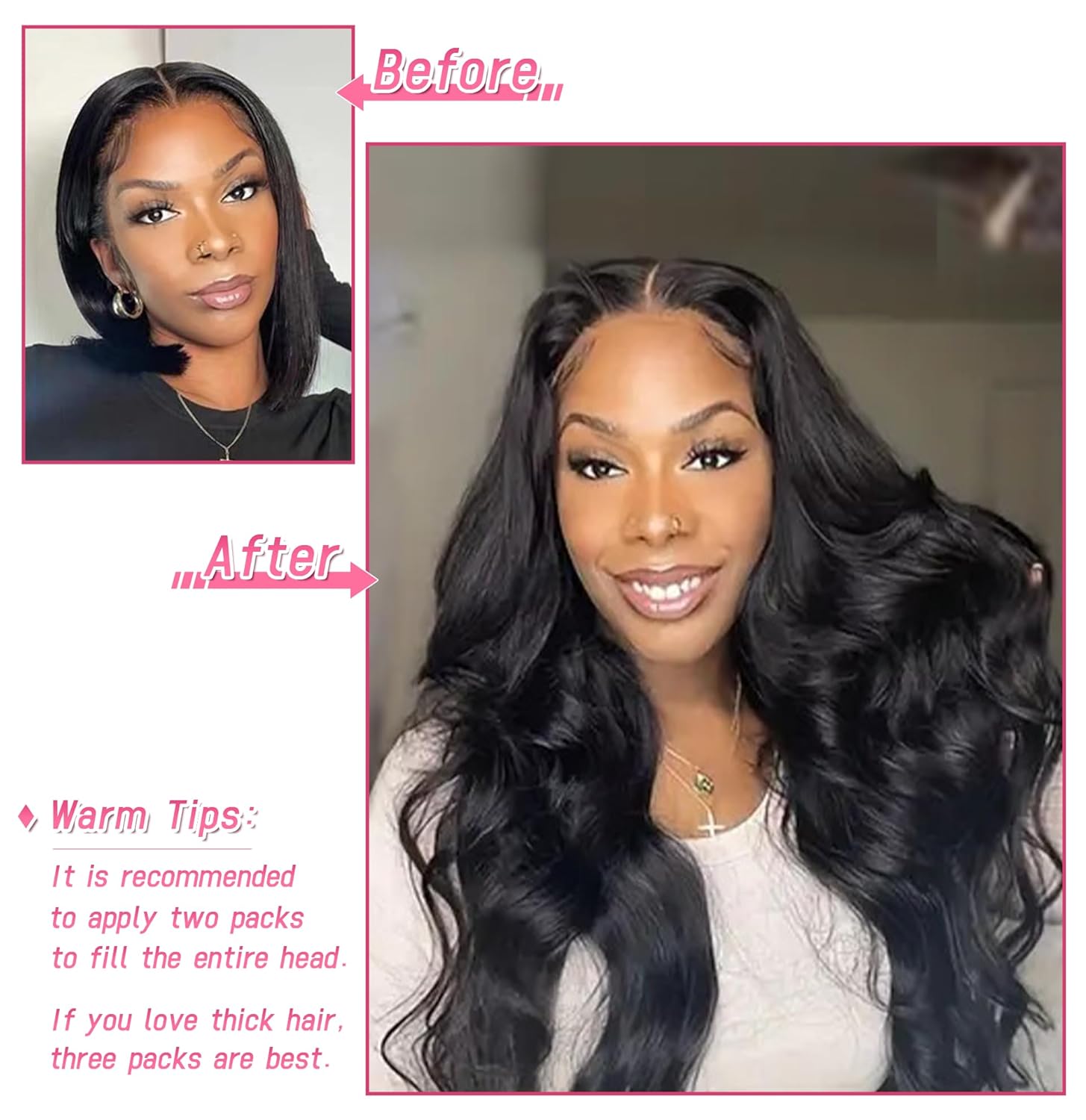 Essent Seamless Body Wave Clip in Hair Extensions Seamless Real Human Hair, 16 Inch 1Pack 130g 7Pcs Human Hair Extensions for Women Natural Black - Image 5