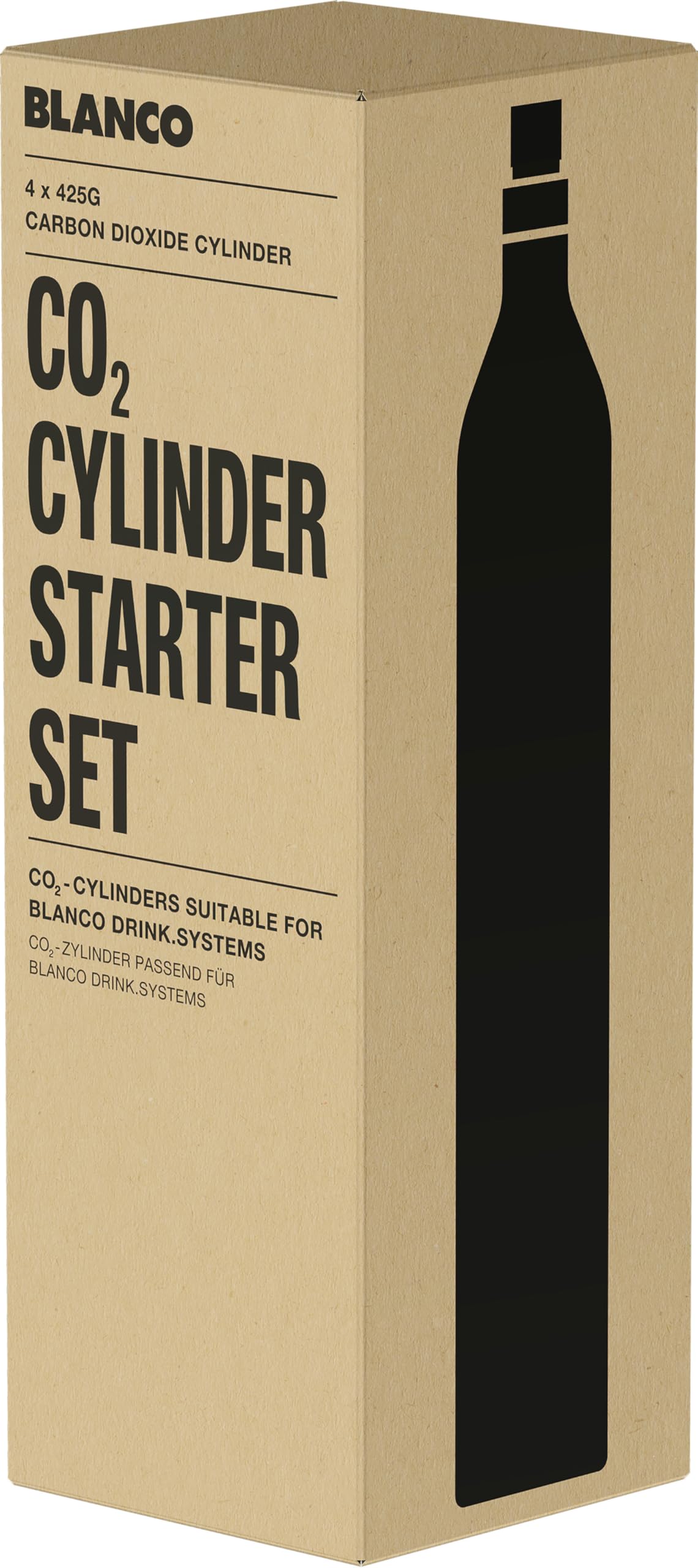 BLANCO Starterset CO2-Zylinder 4er Set | Passend zur Drink.soda &CHOICE.all |